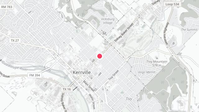 Map showing the office location of The Hills Property Management Group