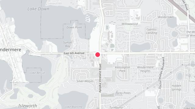 Map showing the office location of West Orlando Property Management Realty