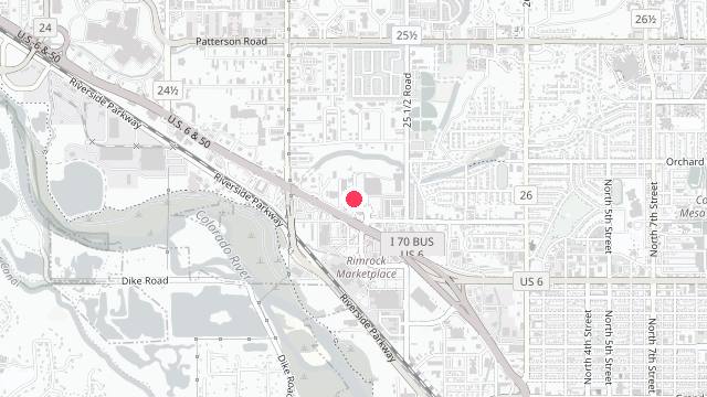 Map showing the office location of Western Colorado Property Management