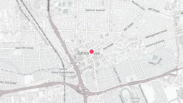 Map showing the office location of Wine Country Property Management